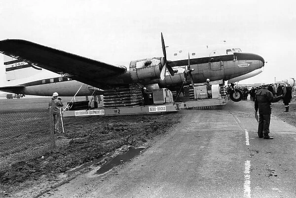 This Canadair C-4 transport was developed in Canada; based on the American Douglas DC-4