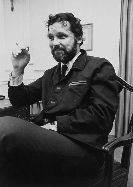 Canadian actor John Vernon smoking a cigarette August 1969 msi lafrssfeb05