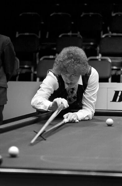 Canadian snooker player Cliff Thorburn in action during a tournament