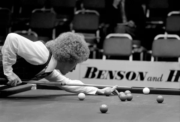 Canadian snooker player Cliff Thorburn in action during a tournament