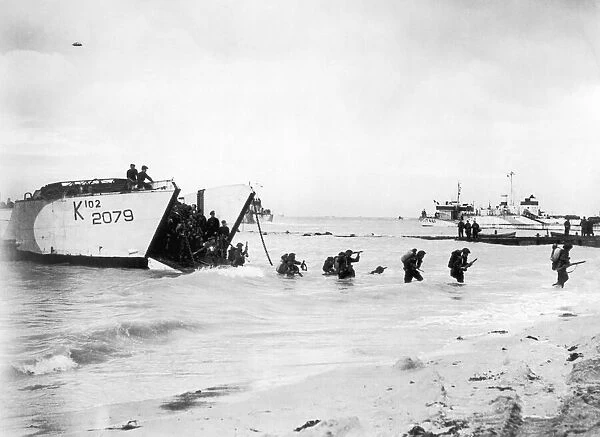 Canadian Troops landing on the beaches of Northern France durring the Allied D-Day