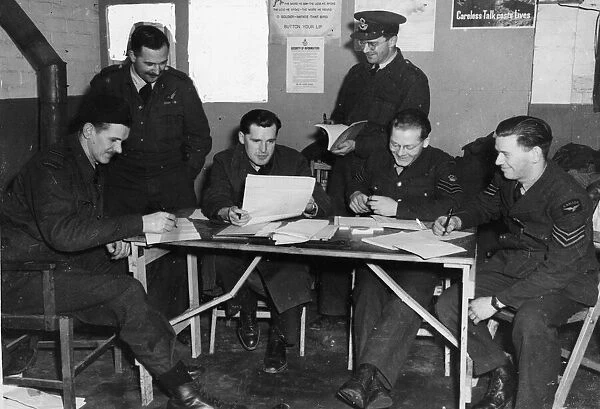 Canadians and Australian Air crew who took part in a bombing raid on Berlin