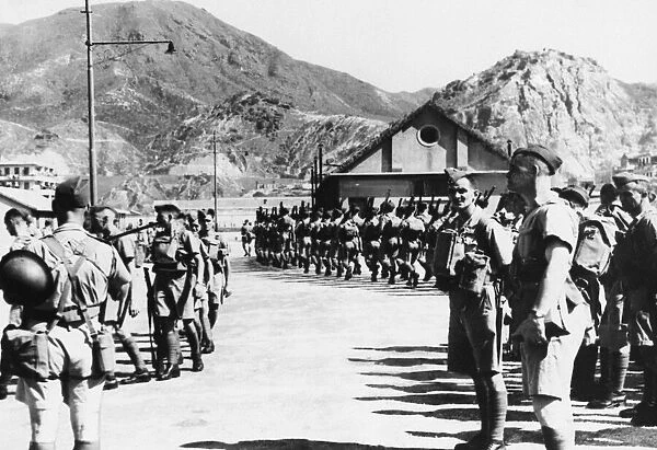 Canadians at their camp in Hong Kong. 17th December 1941
