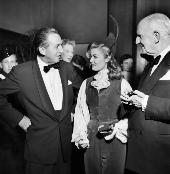 Framed Print : Candian Actress Patricia Owens meets Walt Disney and Lord Woolton