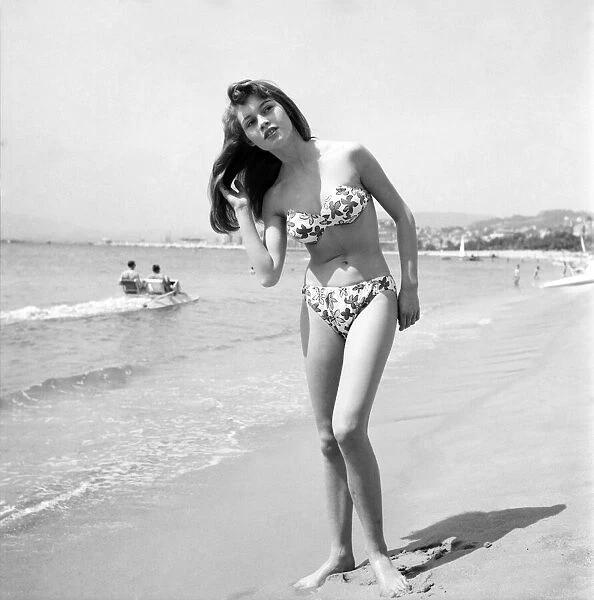 Cannes Film Festival 1953. French actress Brigitte Bardot seen here making her first