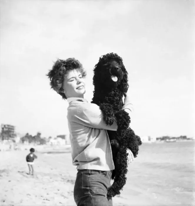 Framed Print : Cannes Film Festival 1953 Michelle Farmer Swanson seen here on the Beach at Cannes with Framed Print : Cannes Film Festival 1953 Michelle Farmer Swanson seen here on the Beach at Cannes with
