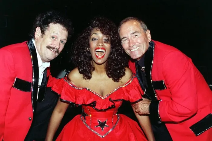 Framed Print : CANNON AND BALL WITH SHEILA FERGUSON AT BLACKPOOL Rock With Laughter Show Grand Theatre