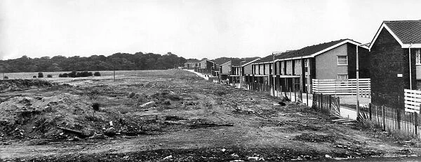 Cantril Farm Estate, Knowsley, Merseyside. The large unused field which borders the north
