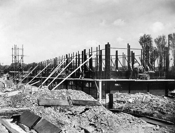 Cantril Farm Estate, Mab Lane, West Derby, under construction, 14th June 1946
