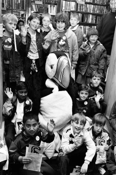 Framed Print : Captain beaky... the more-than-life-sized puffin swooped into the Children