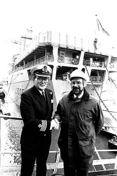 Captain Philip Roberts of the Royal Fleet Auxiliary and Dr Roger Vaughan