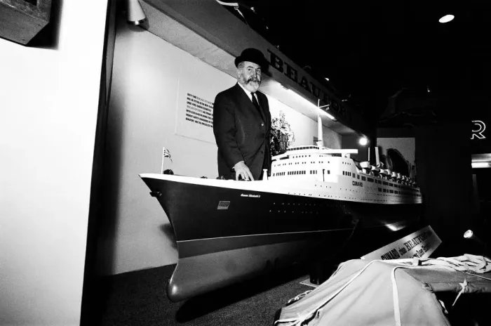 Framed Print : Captain William Warwick the new master of the Cunard liner the Queen Elizabeth 2 Framed Print : Captain William Warwick the new master of the Cunard liner the Queen Elizabeth 2