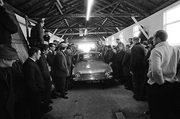 A car auction in Stockesley, North Yorkshire. 1971