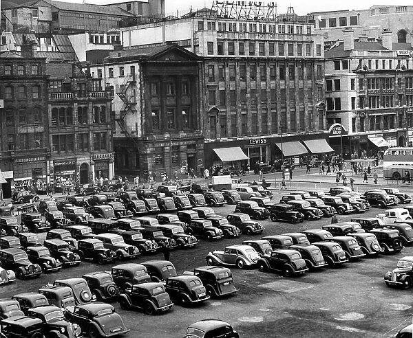 Car Park on Mosley Street Picadilly End Manchester September 1947 Car Park