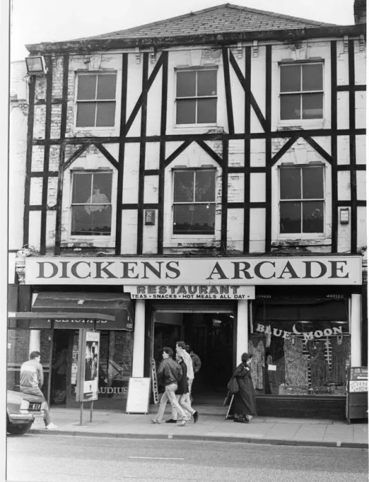 Framed Print : CARDIFF ARCADES: Dickens Arcade, CASTLE STREET, WHERE THE ROCKOLA CLOTHES SHOP IS ON