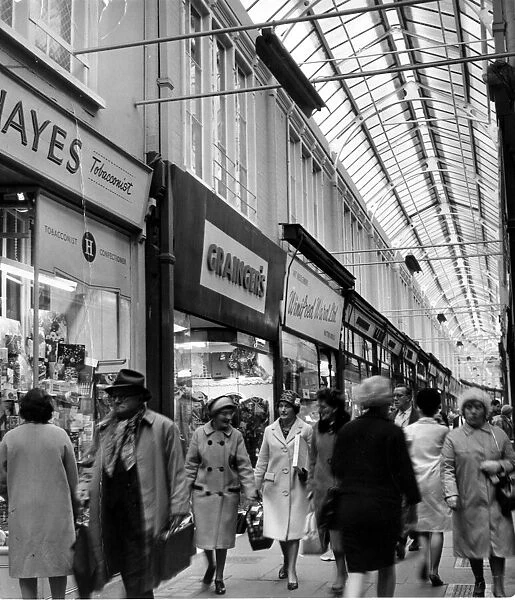 Cardiff - Arcades - Royal Arcade - 19th Oct 1964 - Western Mail and Echo Copyright Image
