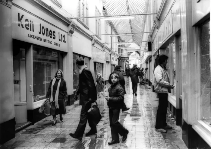 Framed Print : Cardiff - Arcades - Wyndham Arcade - 9th Jan 1981 - Western Mail and Echo Copyright Image Framed Print : Cardiff - Arcades - Wyndham Arcade - 9th Jan 1981 - Western Mail and Echo Copyright Image