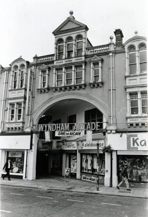Framed Print : Cardiff - Arcades - Wyndham Arcade - Entrance - 1st December 1988 - Western Mail
