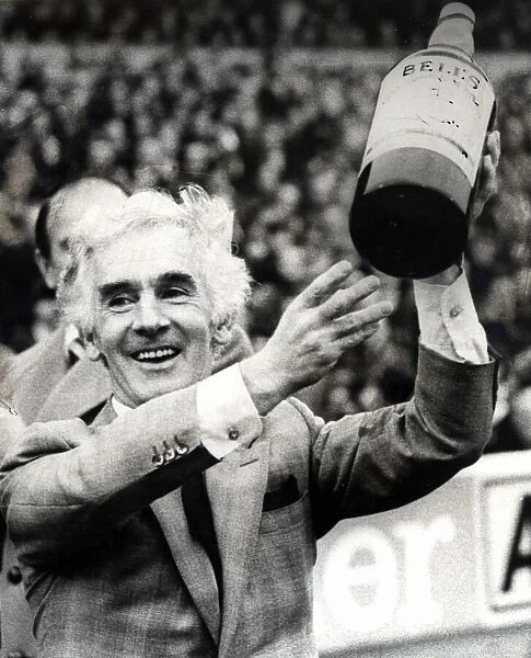 Cardiff City Manager Jimmy Andrews, celebrates his Third Division Manager of the Month