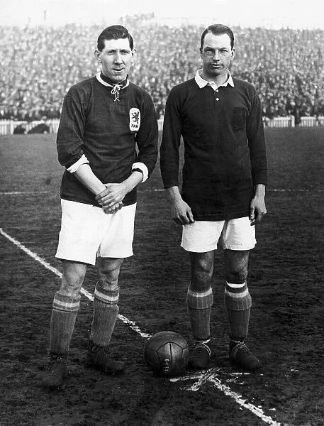 Two Cardiff City players, Fred Keenor and Jimmy Blair captain their respective countries
