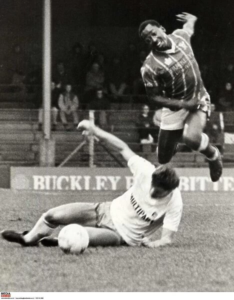 Cardiff Citys Steve Mardenborough takes a tumble following a tackle during the game