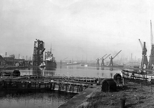 Cardiff Docks. 14th October 1957