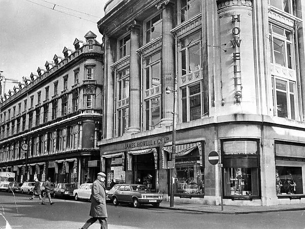 Cardiff - Shops - Old - The James Howells Department Store, pictured from St Mary Street