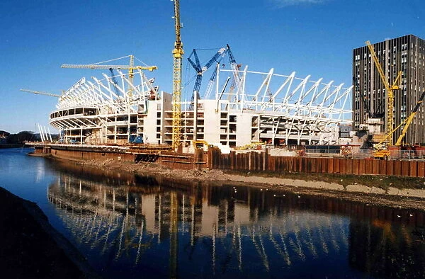 Cardiff - Sport - Rugby - The Millennium Stadium under construction - c. 1998