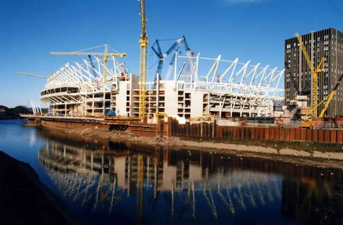 Framed Print : Cardiff - Sport - Rugby - The Millennium Stadium under construction - c. 1998 Framed Print : Cardiff - Sport - Rugby - The Millennium Stadium under construction - c. 1998