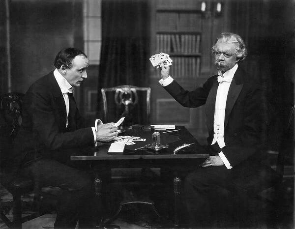 Two cardplayers seen here during a scene from the play Searchlights