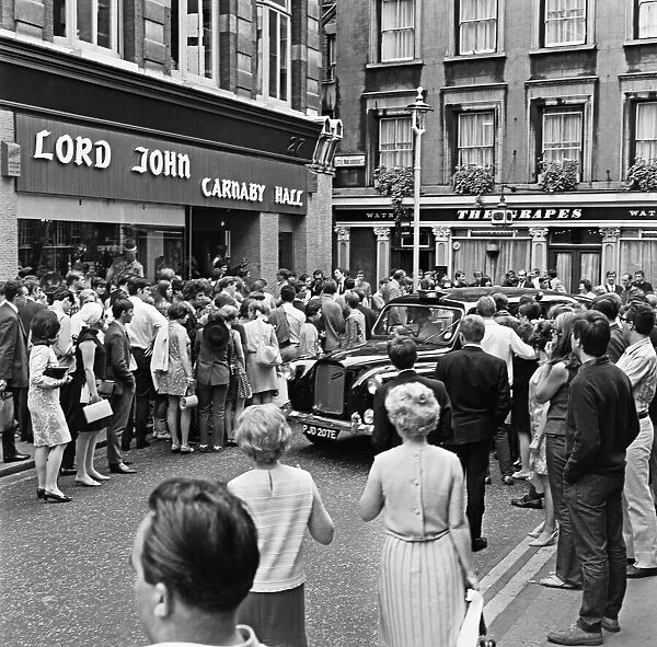 Carnaby Street Scenes and Demonstration over Mick Jagger and Keith Richard