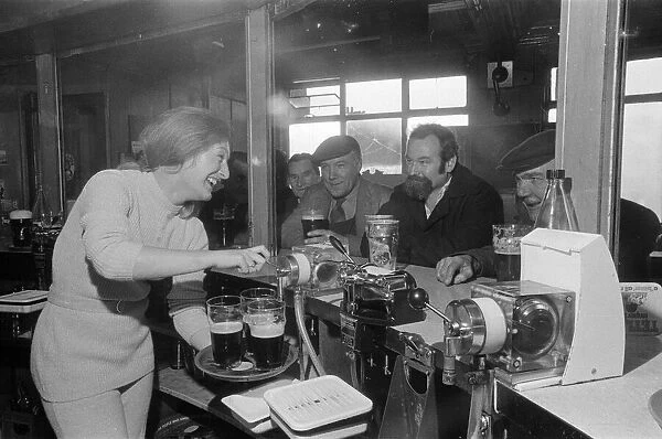 Carol Birchall, Barmaid at Teesside Social Club, Middlesbrough, 1971