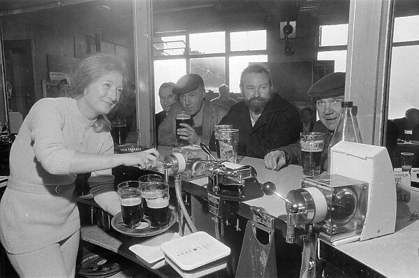 Carol Birchall, Barmaid at Teesside Social Club, Middlesbrough, 1971