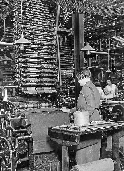 Carpet Traders Limited, Kidderminster. A woman worker seen here operating one of