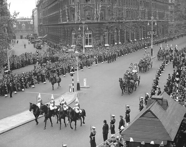 The Carriage Procession of Princes and Princesses of the Blood Royal escorted by