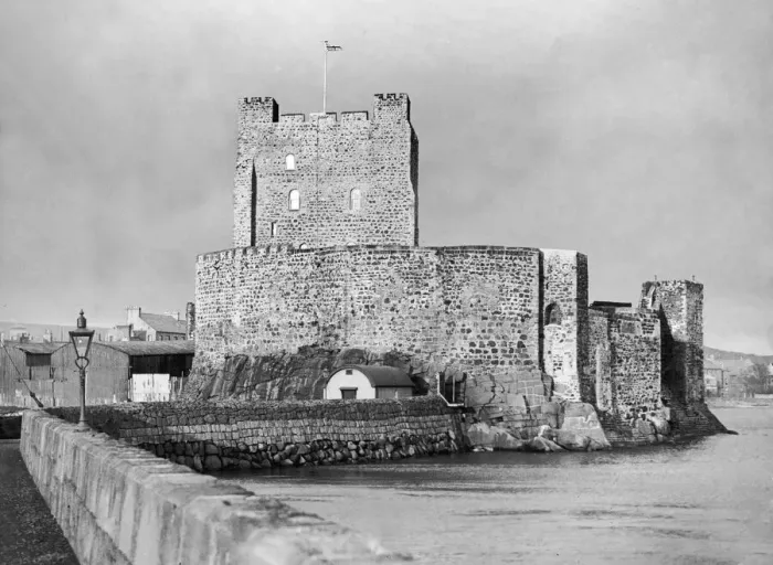 Framed Print : Carrickfergus Castle standing on the shores of Belfast Lough 19th January 1927 Framed Print : Carrickfergus Castle standing on the shores of Belfast Lough 19th January 1927