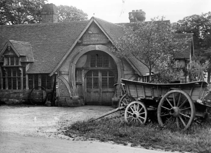 Framed Print : A cart outside the worskshop of J. E. Skinner, a coach builder in Fenshurst Framed Print : A cart outside the worskshop of J. E. Skinner, a coach builder in Fenshurst