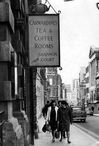 Carwardines Coffee Shop, Corn Street, Shannon Court, Bristol 1965