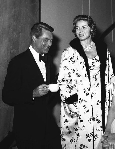 Cary Grant and Ingrid Bergman between takes filming Indiscreet at the Royal Opera House