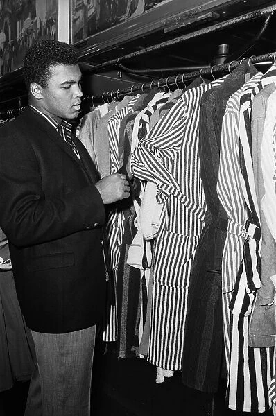Cassius Clay aka (Muhammad Ali) at Austin Reeds in Londons Regent Street