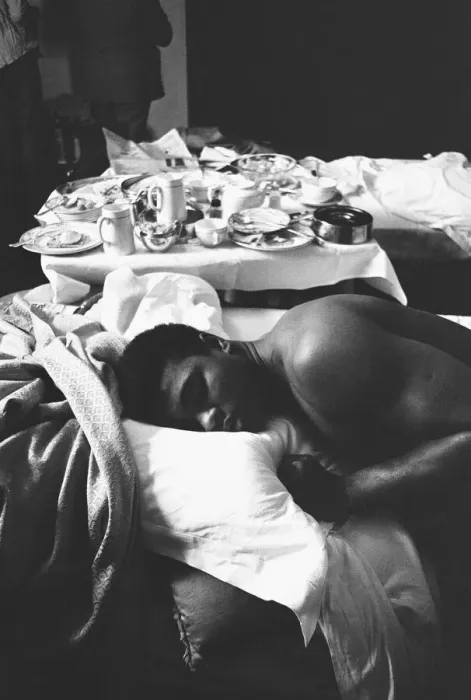 Framed Print : Cassius Clay aka (Muhammad Ali) catches up on some sleep in the Piccadilly Hotel Framed Print : Cassius Clay aka (Muhammad Ali) catches up on some sleep in the Piccadilly Hotel