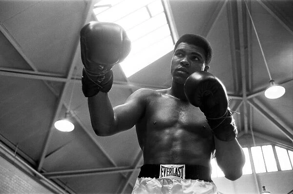 Cassius Clay aka (Muhammad Ali) training at White City training camp ahead of his rematch