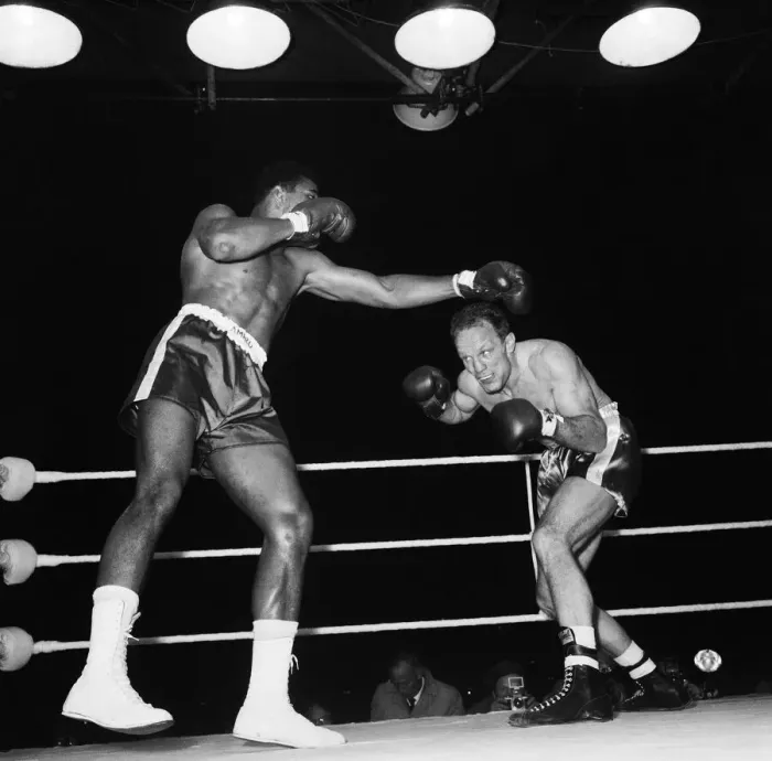 Framed Print : Cassius Clay aka (Muhammad Ali) vs Henry Cooper in their first fight at Wembley Stadium Framed Print : Cassius Clay aka (Muhammad Ali) vs Henry Cooper in their first fight at Wembley Stadium