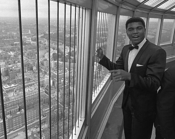 Cassius Clay, July 1966 At GPO Tower, London. Post Office Tower, BT Tower