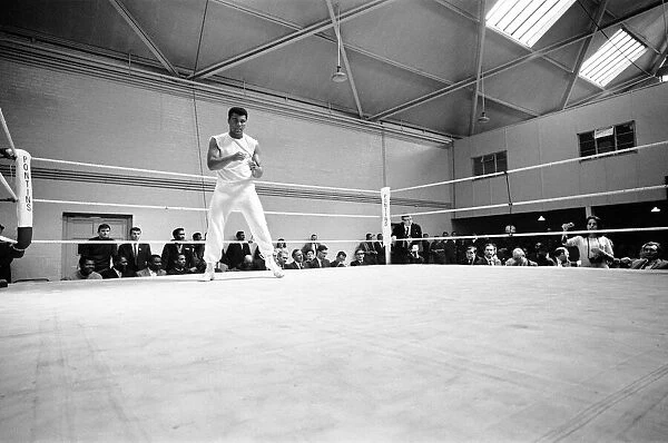 Cassius Clay later to become Muhammad Ali training for his second clash with British