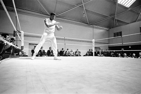 Cassius Clay later to become Muhammad Ali training for his second clash with British