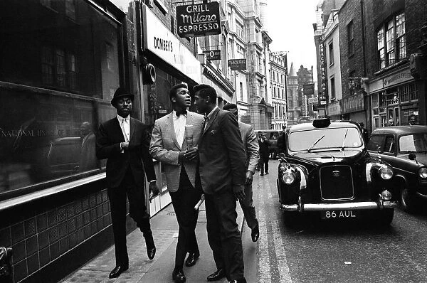Cassius Clay, in London for fight against Henry Cooper, London, 27th May 1963