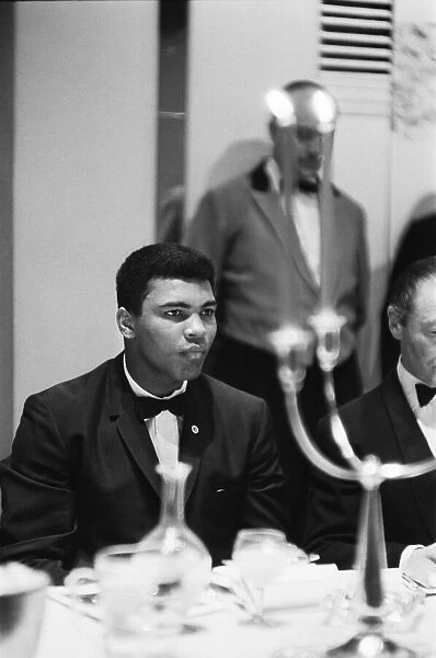 Cassius Clay (Muhammad Ali) attends a sports writers reception