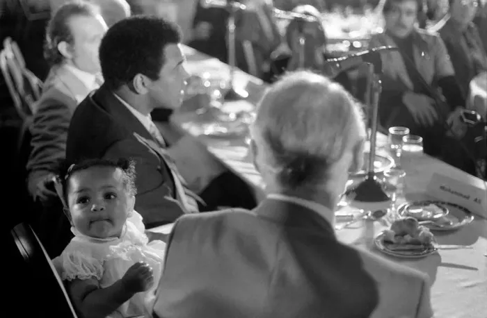 Framed Print : Cassius Clay. Muhammad Ali and daughter Hannah. Ali has baby sitter problems Framed Print : Cassius Clay. Muhammad Ali and daughter Hannah. Ali has baby sitter problems
