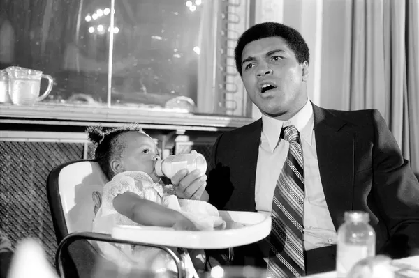 Cassius Clay. Muhammad Ali and daughter Hannah available as Framed ...